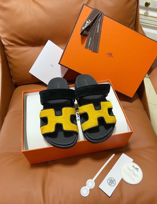 Hermes Chypre Slippers With Comfortable Soft Insole