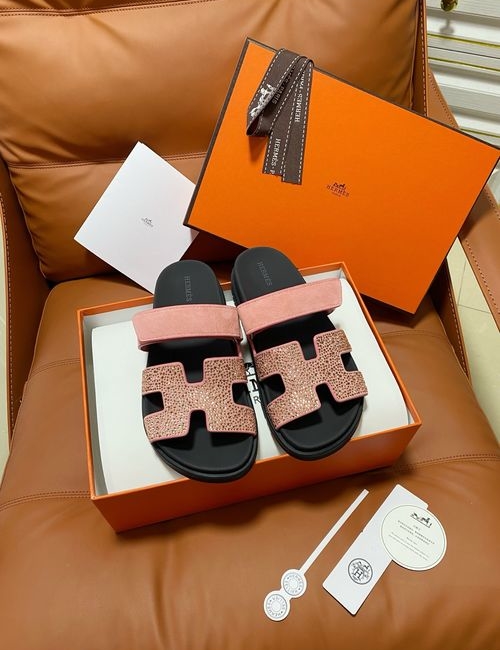 Hermes Chypre Slippers With Comfortable Soft Insole