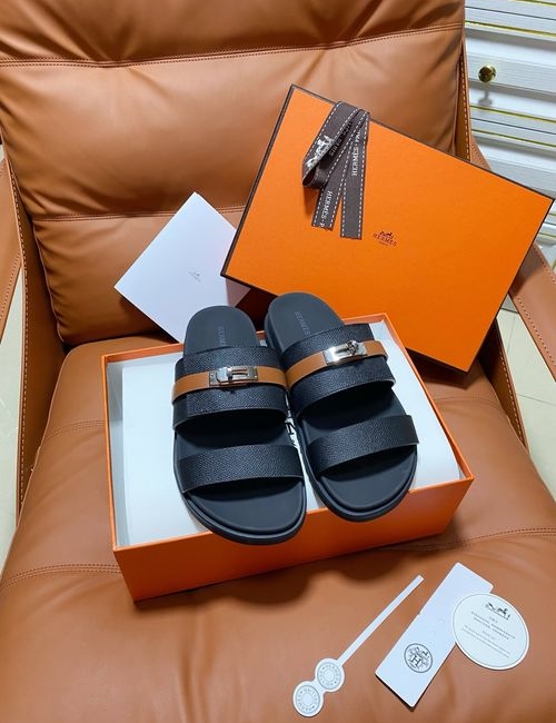 Hermes Chypre Slippers With Comfortable Soft Insole