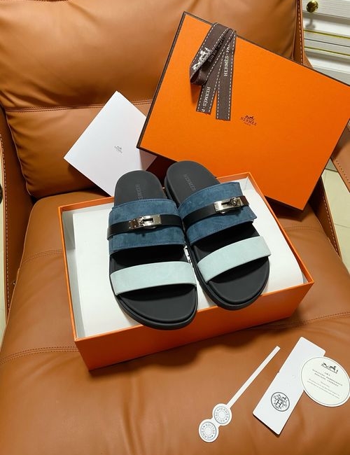 Hermes Chypre Slippers With Comfortable Soft Insole