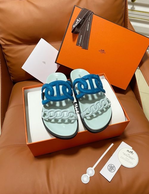Hermes Chypre Slippers With Comfortable Soft Insole