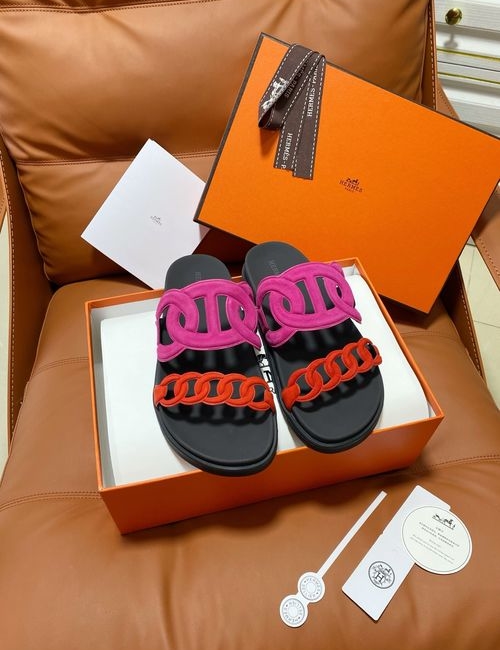 Hermes Chypre Slippers With Comfortable Soft Insole