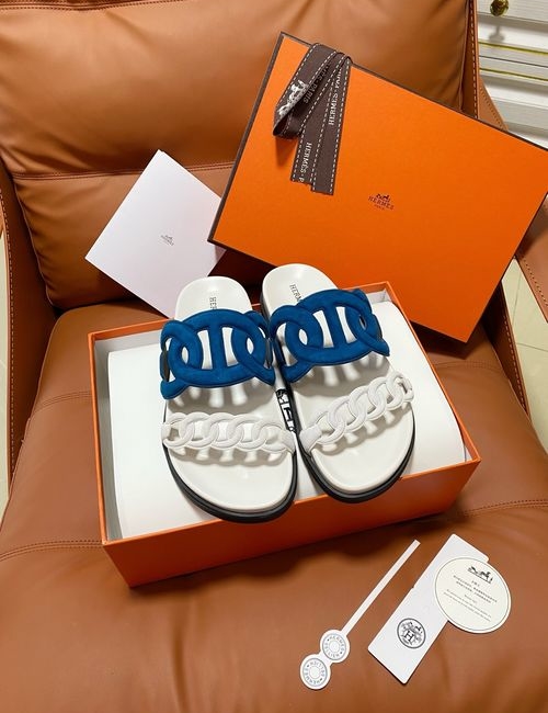 Hermes Chypre Slippers With Comfortable Soft Insole