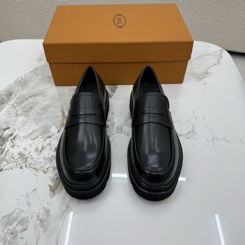 Tods Formal Leather Shoes With Brand Logo And Anti-Slip Sole