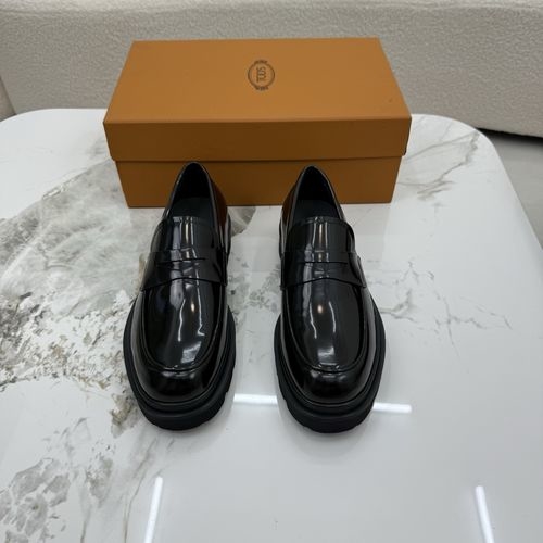 Tods Formal Leather Shoes With Brand Logo And Anti-Slip Sole