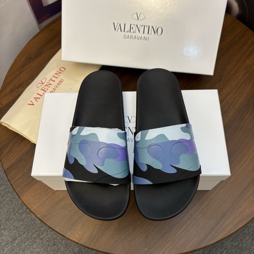 Valentino Original Material Slippers Fine Workmanship Comfortable