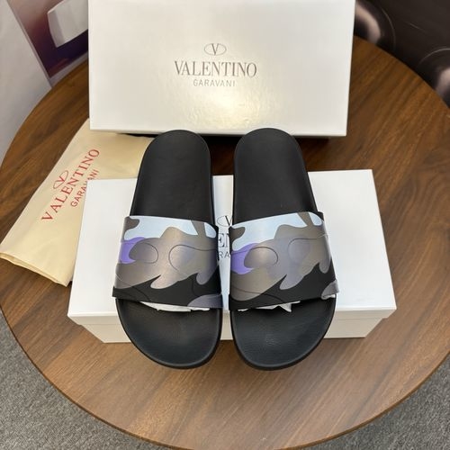 Valentino Original Material Slippers Fine Workmanship Comfortable