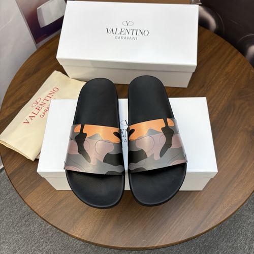 Valentino Original Material Slippers Fine Workmanship Comfortable