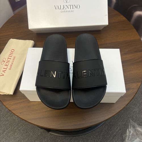 Valentino Original Material Slippers Fine Workmanship Comfortable