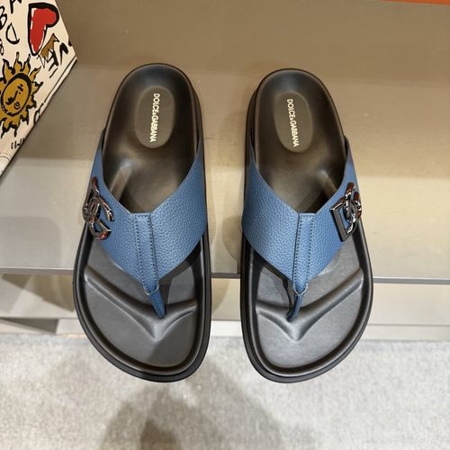 Dolce & Gabbana DG Leather Sandals With DG Buckle