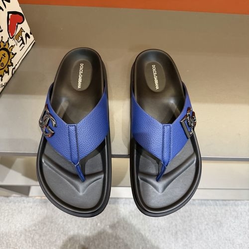 Dolce & Gabbana DG Leather Sandals With DG Buckle