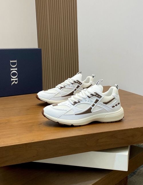 Christian Dior CD Low-Top Mesh Fabric CD Logo Sneakers