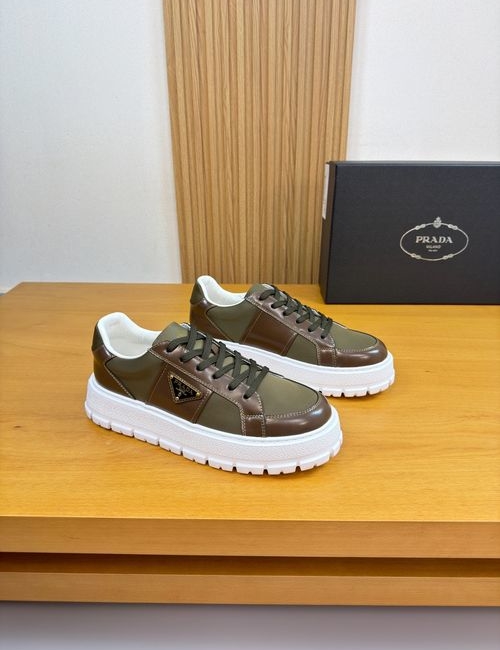 Prada Premium Leather Casual Sneakers