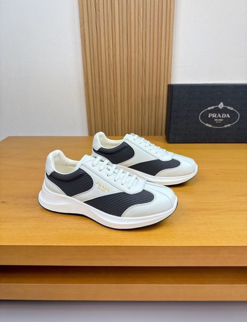 Prada Premium Casual Sneakers Cow Leather Upper