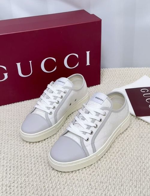 Gucci GG Pattern Leather Casual Shoes