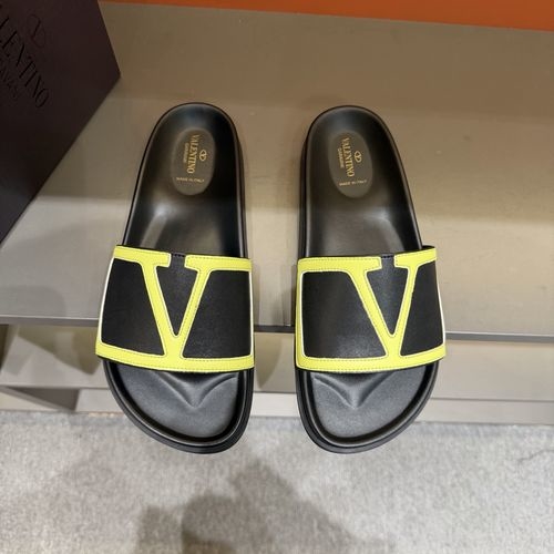 Valentino Metal Logo Flat Sandals