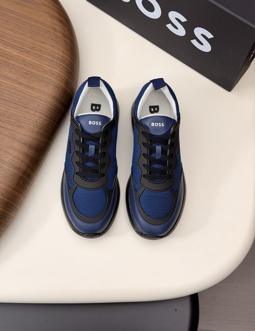 Hugo Boss Leather Flyknit Casual Sneakers