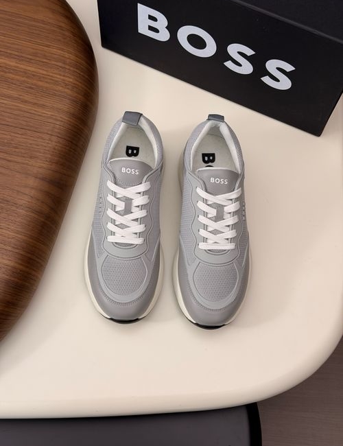 Hugo Boss Leather Flyknit Casual Sneakers