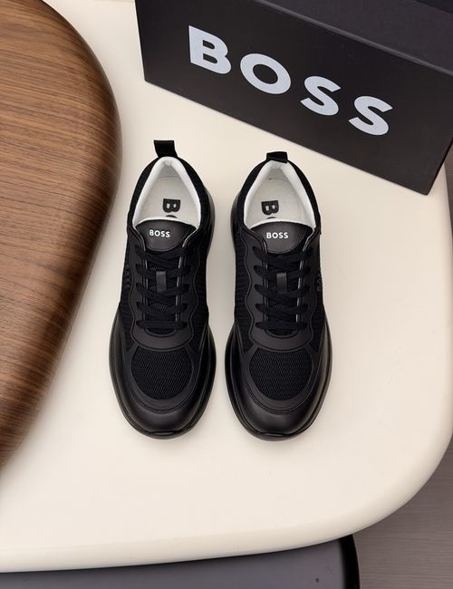 Hugo Boss Leather Flyknit Casual Sneakers