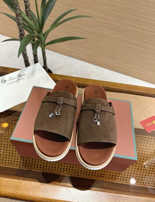 Loro Piana LP Summer Walk Crisscross Mules Leather Shoes