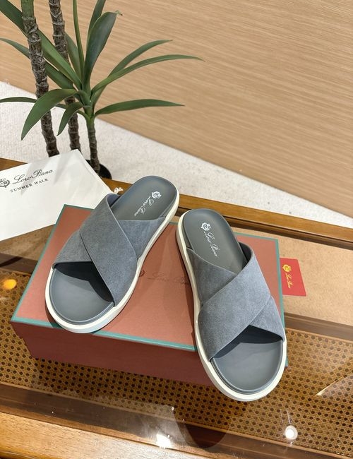 Loro Piana LP Summer Walk Crisscross Mules Leather Shoes