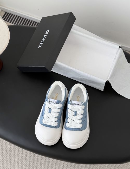 Chanel Color Block Leather Sneakers