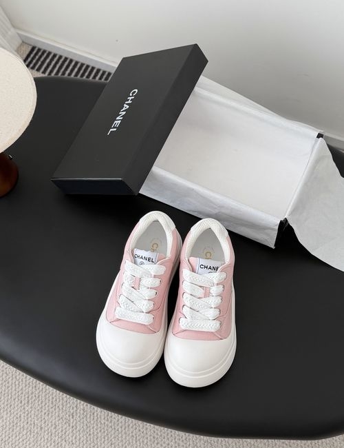 Chanel Color Block Leather Sneakers