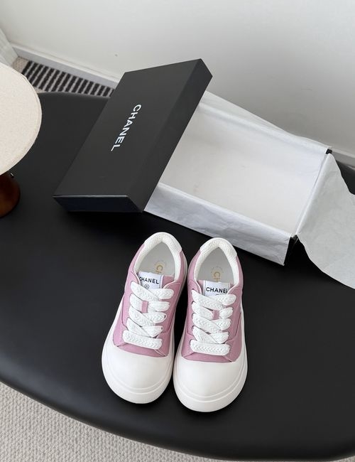 Chanel Color Block Leather Sneakers