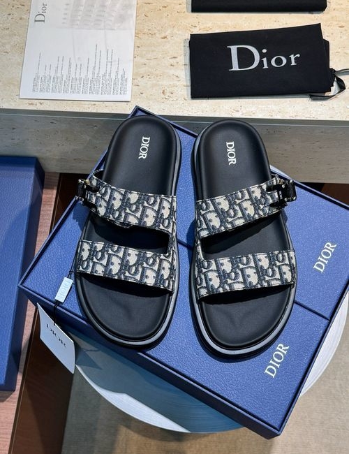 Christian Dior CD Aqua Sandals With Oblique Print