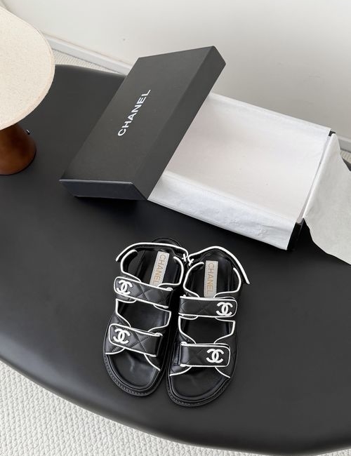 Chanel Hook And Loop Sandals