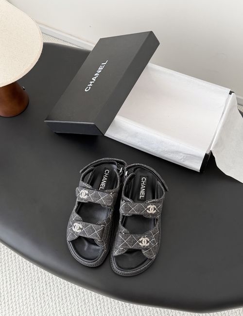 Chanel Hook And Loop Sandals
