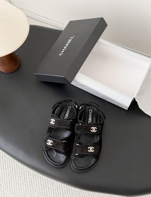 Chanel Hook And Loop Sandals
