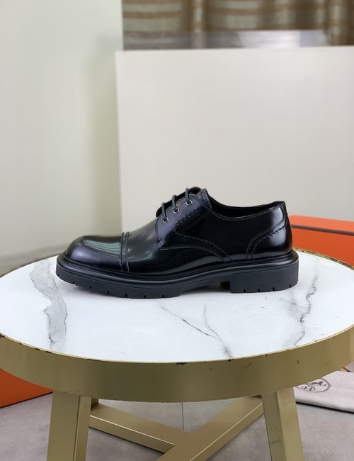 Hermes Patent Calfskin Leather Shoes