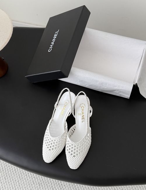 Chanel Slingback Open Heel Sandals