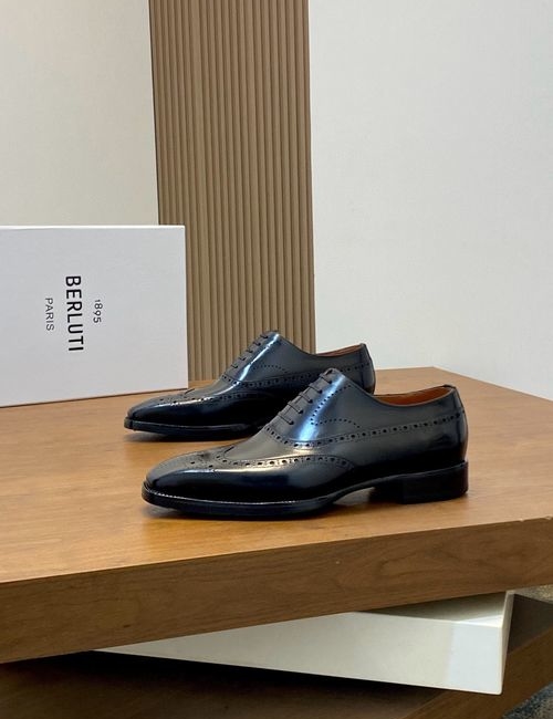 Berluti Leather Dress Shoes With Genuine Sole
