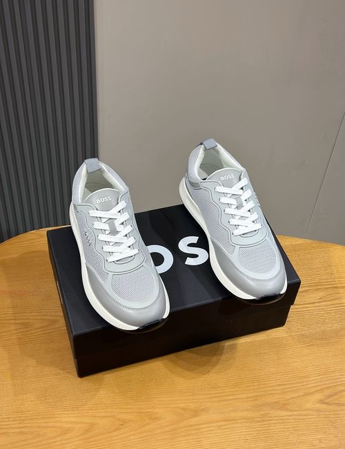 Hugo Boss Grained Nappa Leather Casual Shoes TPR Rubber Sole