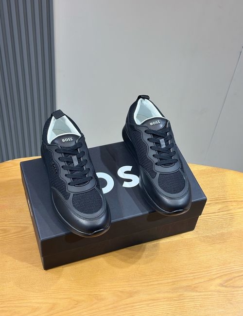 Hugo Boss Grained Nappa Leather Casual Shoes TPR Rubber Sole