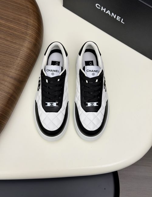 Chanel Genuine Leather Casual Comfort Sneakers