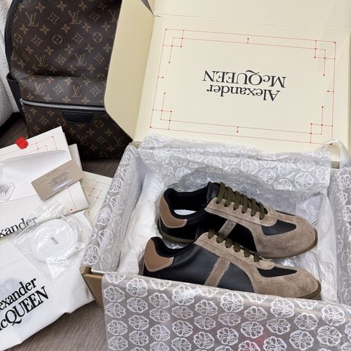McQueen Suede Satin Retro Training Shoes
