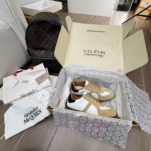 McQueen Suede Satin Retro Training Shoes