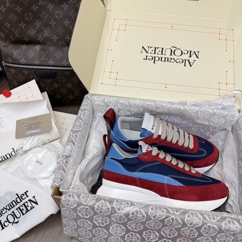 McQueen Sprint Leather Sneakers With Logo