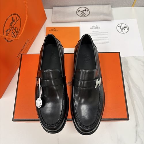 Hermes Milton Leather Loafers Premium Leather Shoes