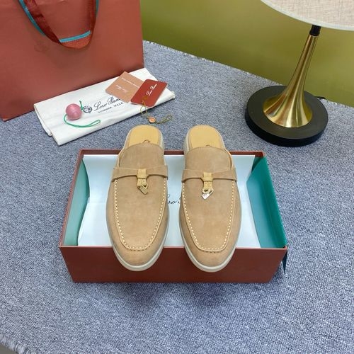 Loro Piana LP Suede Mules With Non-slip Rubber Sole