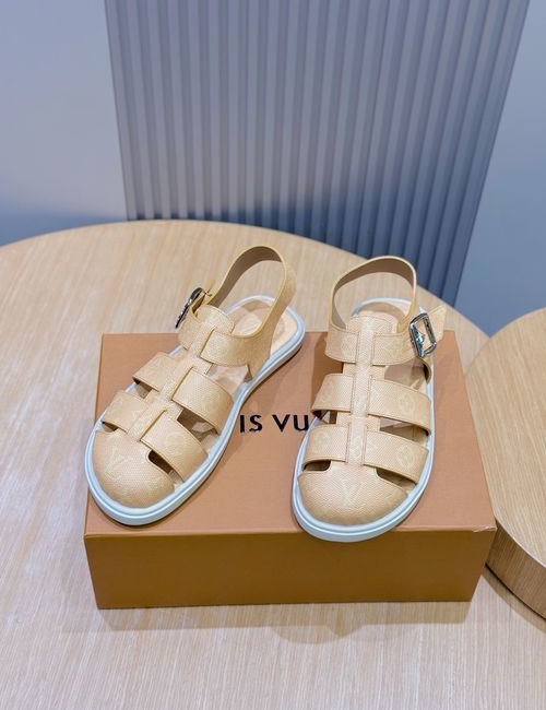 Louis Vuitton LV Leather Sandals, Soft Upper, Lightweight Outsole