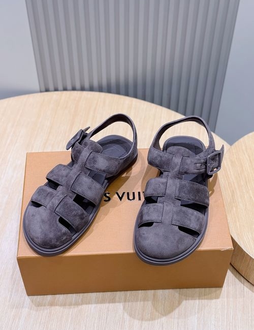 Louis Vuitton LV Leather Sandals, Soft Upper, Lightweight Outsole