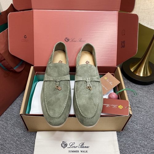 Loro Piana LP Suede Mules With Non-slip Rubber Sole