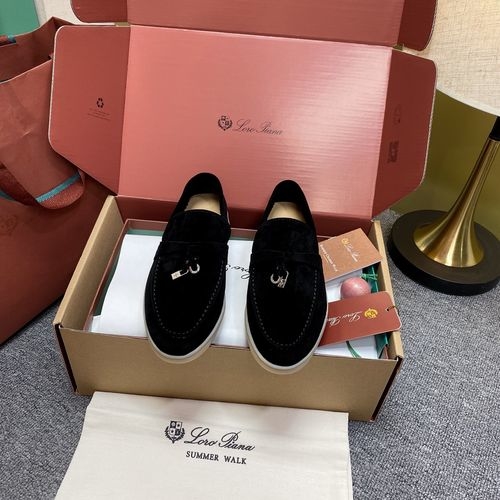 Loro Piana LP Suede Mules With Non-slip Rubber Sole