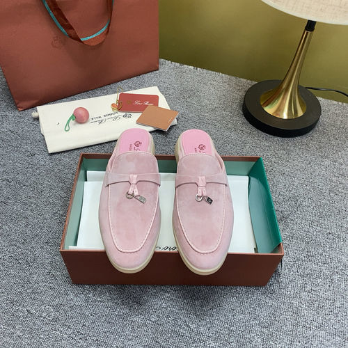 Loro Piana LP Suede Mules With Non-slip Rubber Sole