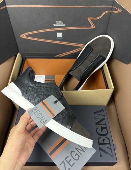Zegna Slip-on Leather Casual Shoes