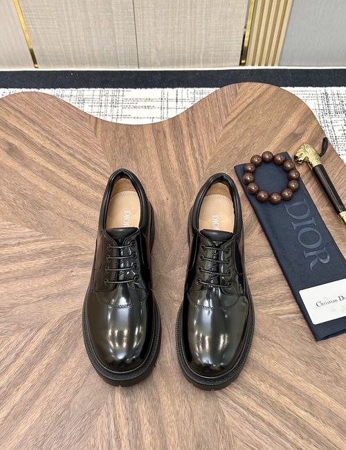 Christian Dior CD Glossy Leather Business Dress Shoes